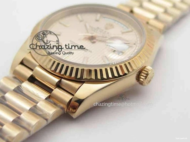 RG Edition On Best A3255 RG President Noob 228239 40mm 1:1 RG Bracelet Day-Date Dial 0409